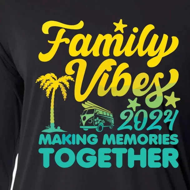 Family Vibes 2024 Making Memories Together Reunion Vacation Cooling Performance Long Sleeve Crew