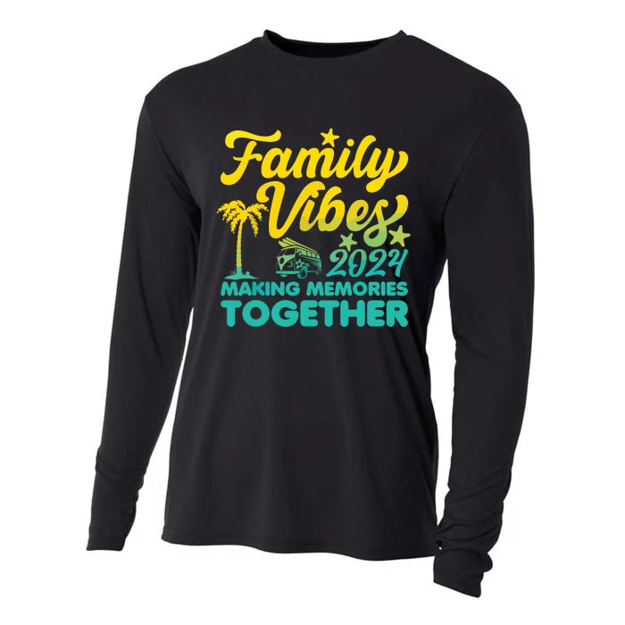 Family Vibes 2024 Making Memories Together Reunion Vacation Cooling Performance Long Sleeve Crew