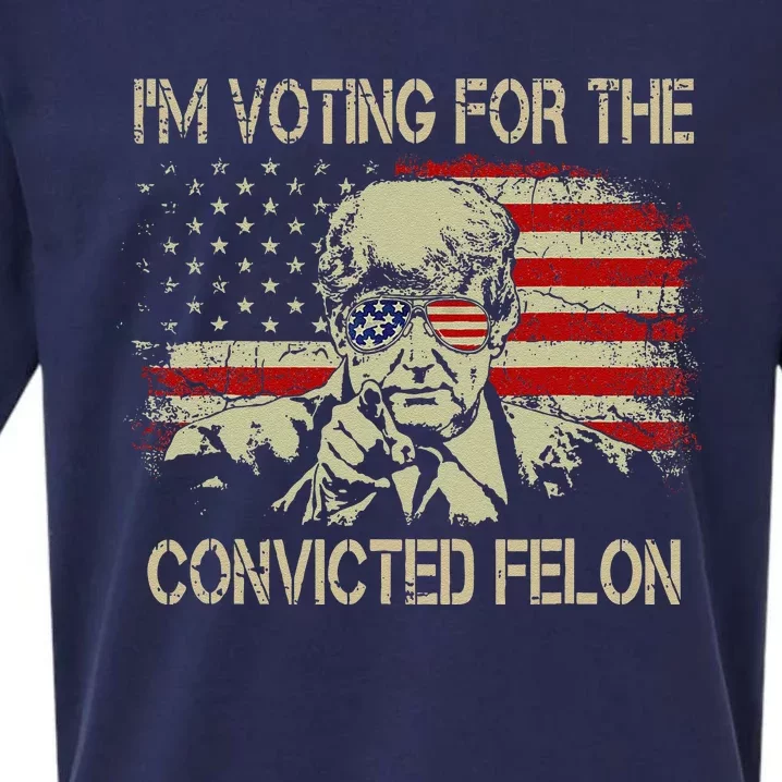 Funny Voting 2024 IM Voting For The Convicted Felon Sueded Cloud Jersey T-Shirt