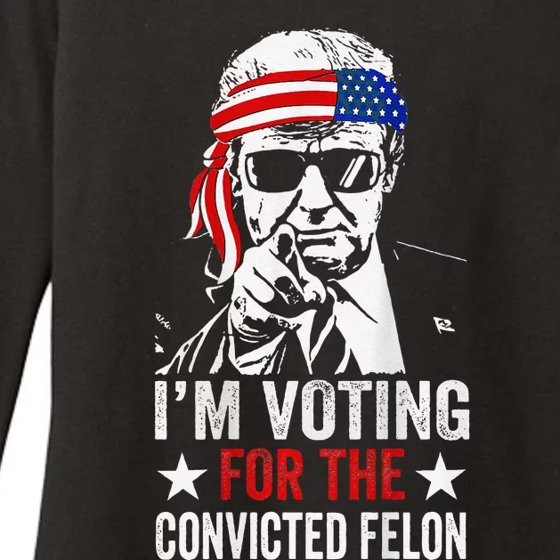 Funny Voting 2024 Im Voting For The Convicted Felon Womens CVC Long Sleeve Shirt