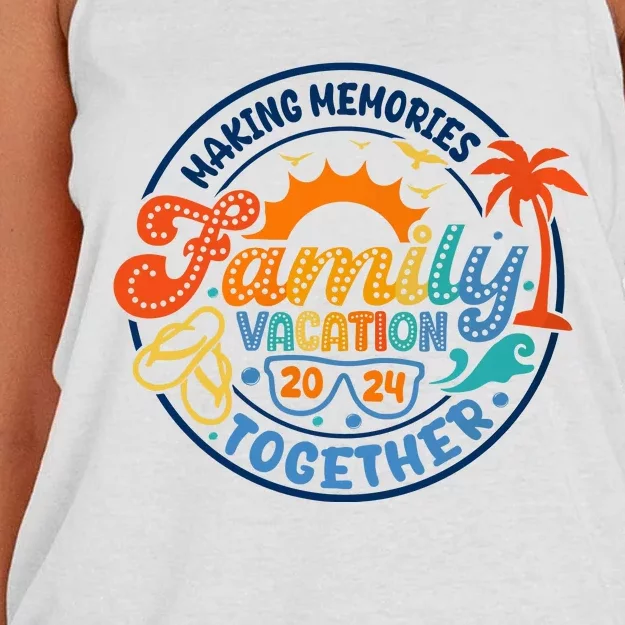 Family Vacation 2024 Creating Memories Together Women's Knotted Racerback Tank