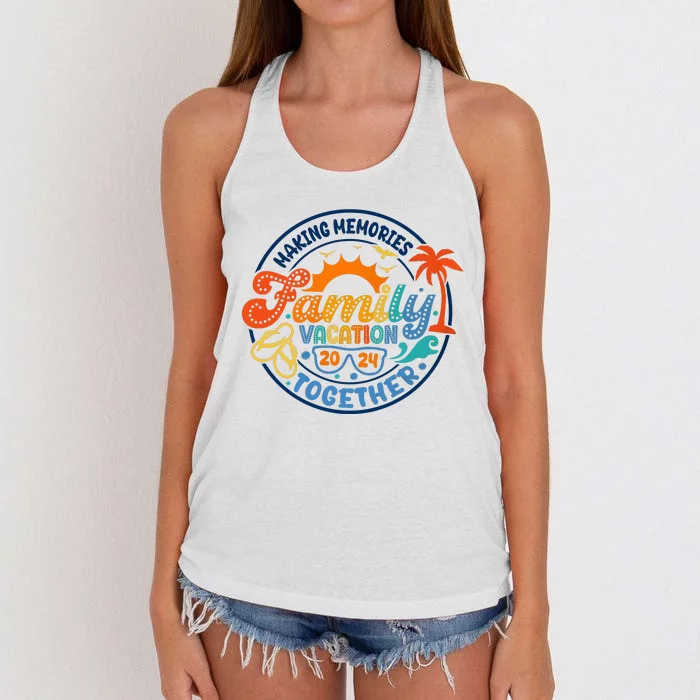 Family Vacation 2024 Creating Memories Together Women's Knotted Racerback Tank