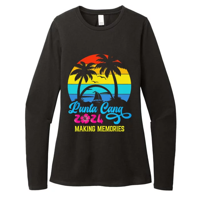 Family Vacation 2024 Dominican Republic Punta Cana Vacation Womens CVC Long Sleeve Shirt