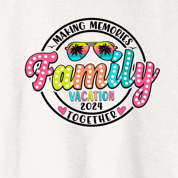 Family Vacation 2024 Summer Matching Women's Crop Top Tee