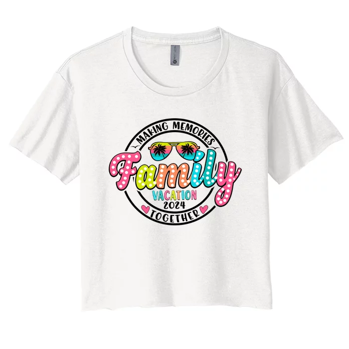 Family Vacation 2024 Summer Matching Women's Crop Top Tee