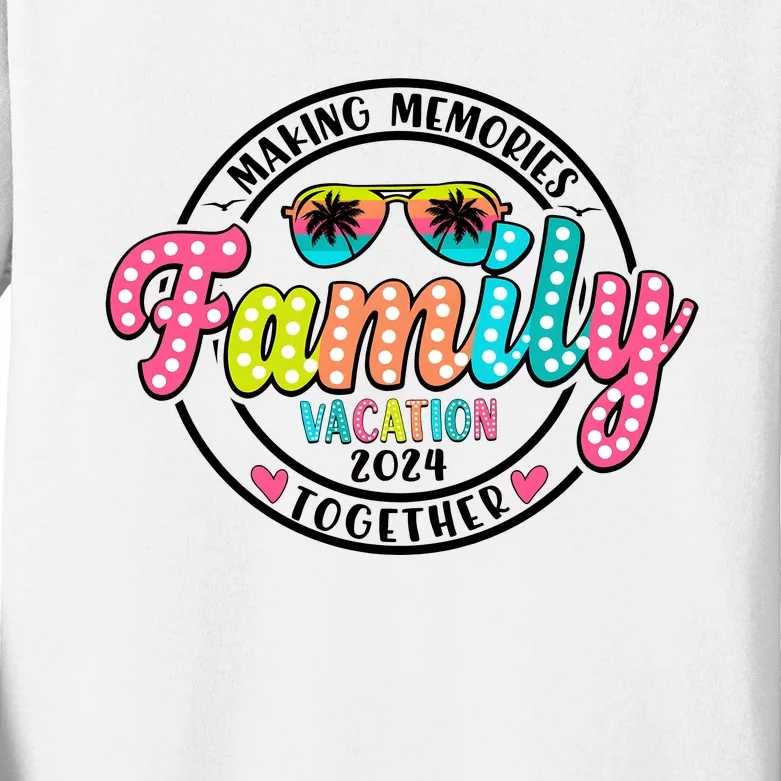 Family Vacation 2024 Summer Matching Kids Long Sleeve Shirt