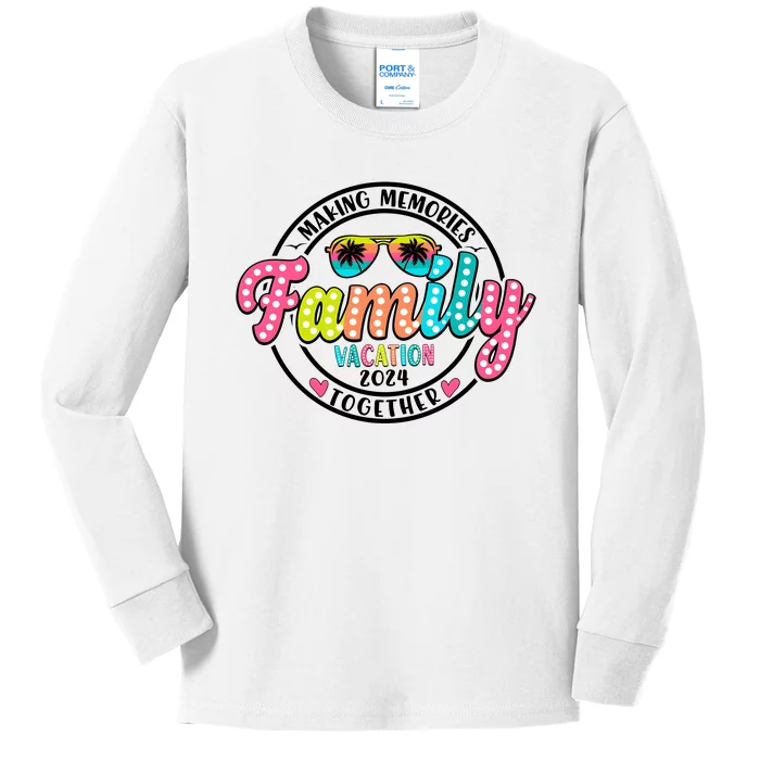 Family Vacation 2024 Summer Matching Kids Long Sleeve Shirt