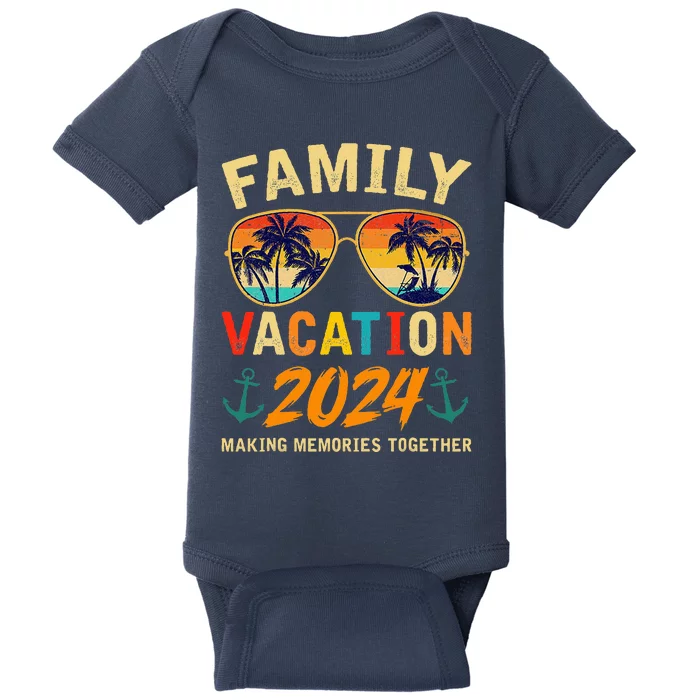 Family Vacation 2024 Beach Matching Summer Vacation 2024 Baby Bodysuit