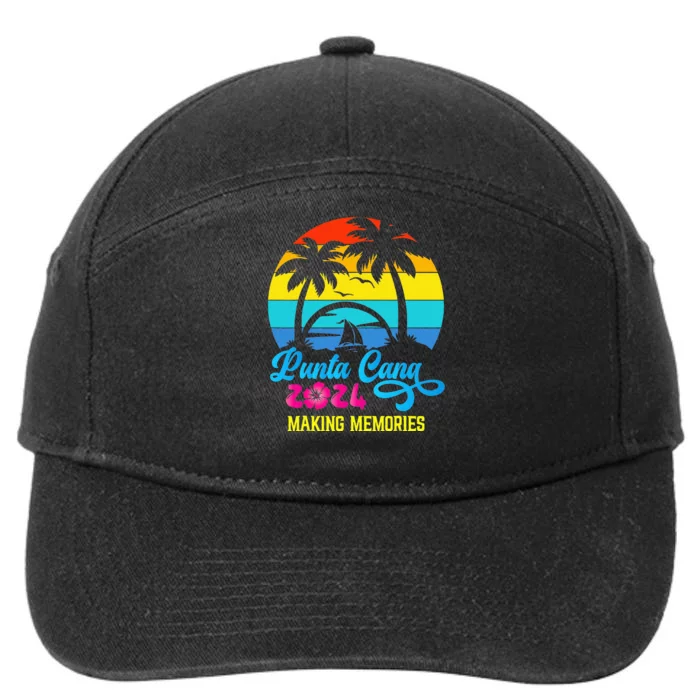 Family Vacation 2024 Dominican Republic Punta Cana Vacation 7-Panel Snapback Hat