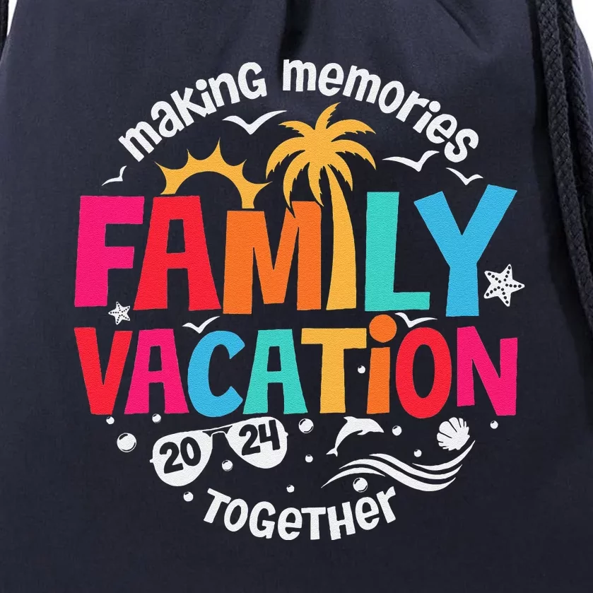 Family Vacation 2024 Beach Matching Family Summer Vacation Drawstring Bag