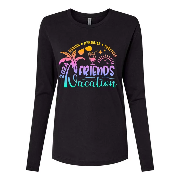 Friends Vacation 2024 Making Memories Together Womens Cotton Relaxed Long Sleeve T-Shirt