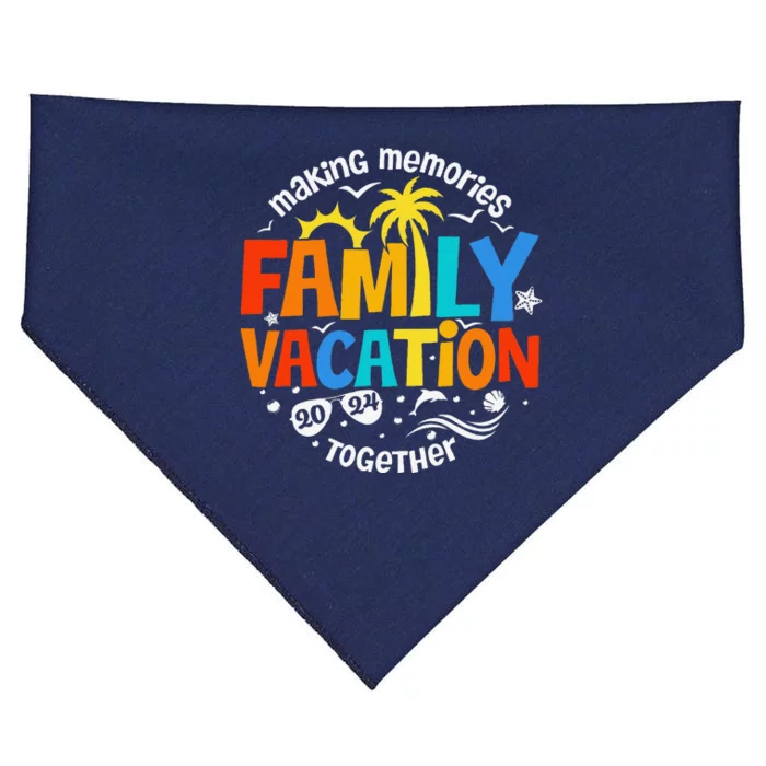 Family Vacation 2024 Making Memories Together Matching Group USA-Made Doggie Bandana