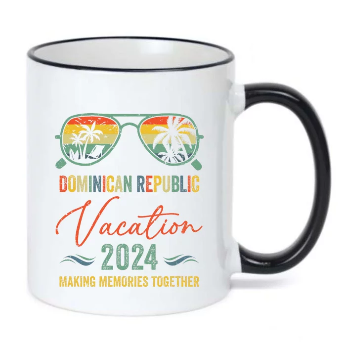 Family Vacation 2024 Summer Dominican Republic Matching Black Color Changing Mug