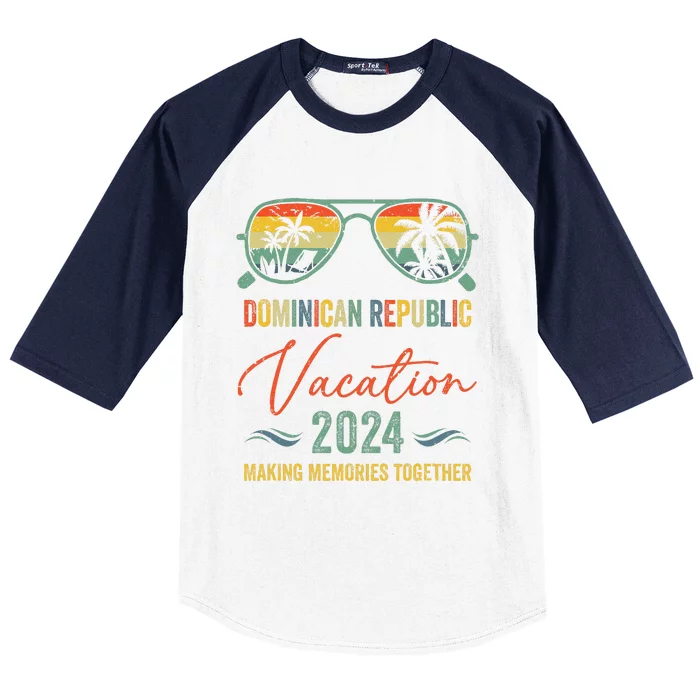 Family Vacation 2024 Summer Dominican Republic Matching Baseball Sleeve Shirt