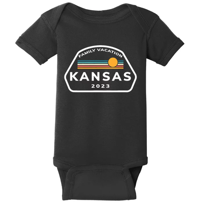 Family Vacation 2024 Kansas Matching Family Souvenir Baby Bodysuit