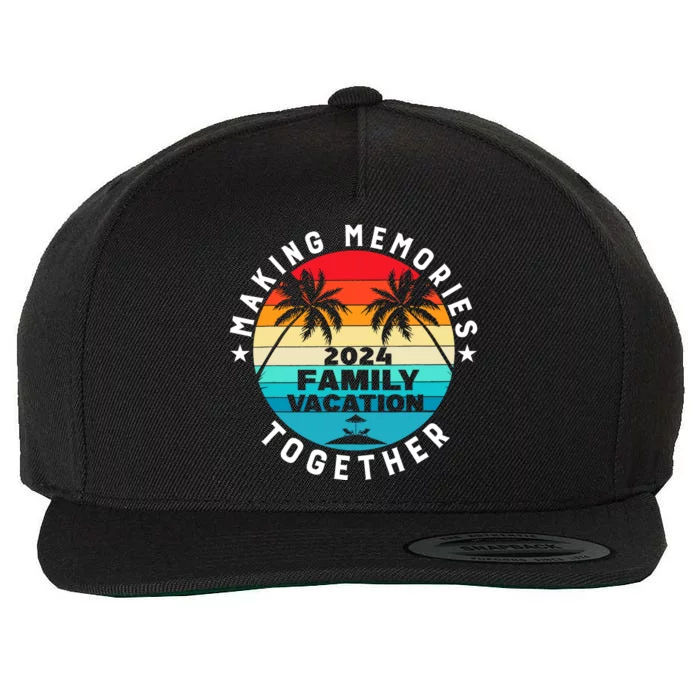 Family Vacation 2024 Beach Trip Matching Group Wool Snapback Cap