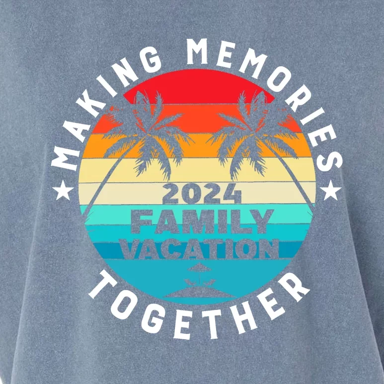 Family Vacation 2024 Beach Trip Matching Group Garment-Dyed Women's Muscle Tee