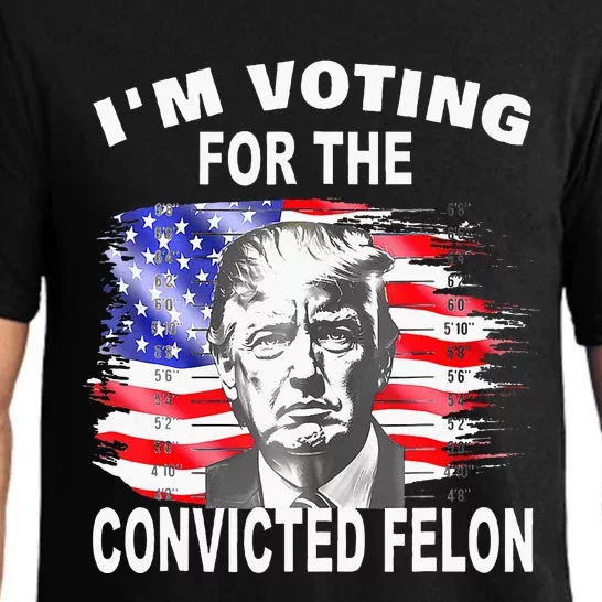 Funny Voting 2024 IM Voting For The Convicted Felon Pajama Set