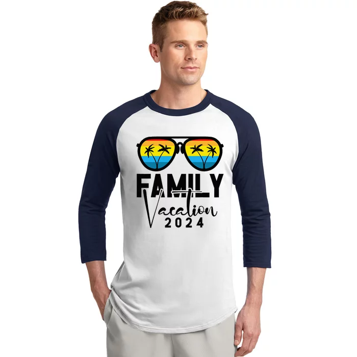 Family Vacation 2024 Beach Matching Summer Vacation 2024 Baseball Sleeve Shirt