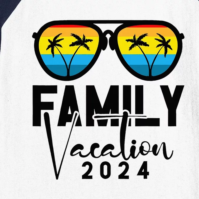 Family Vacation 2024 Beach Matching Summer Vacation 2024 Baseball Sleeve Shirt