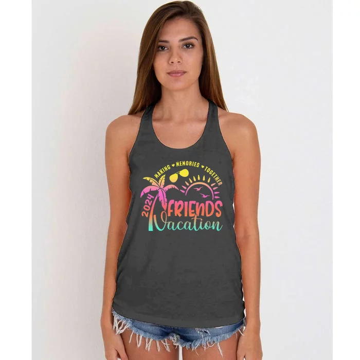 Friends Vacation 2024 Making Memories Together Trip Women's Knotted Racerback Tank