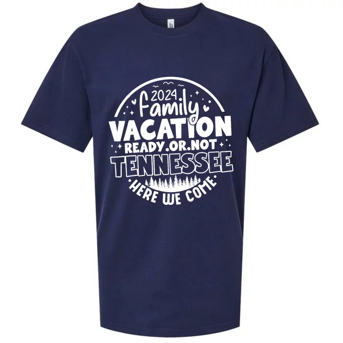 Family Vacation 2024 Tennessee Trip Funny Here We Come Match Sueded Cloud Jersey T-Shirt