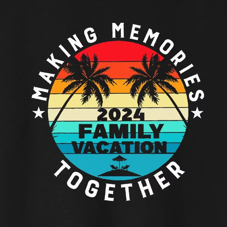 Family Vacation 2024 Beach Trip Matching Group Women's Crop Top Tee