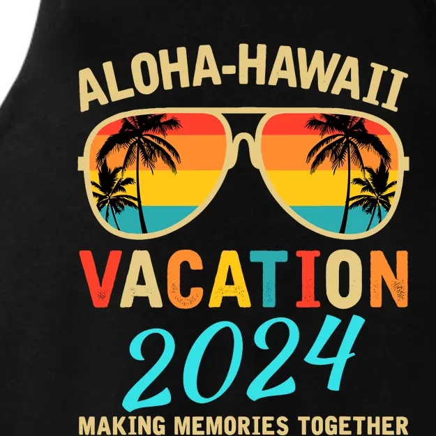 Family Vacation 2024 Aloha Hawaii Hawaiian Matching Group Ladies Tri-Blend Wicking Tank