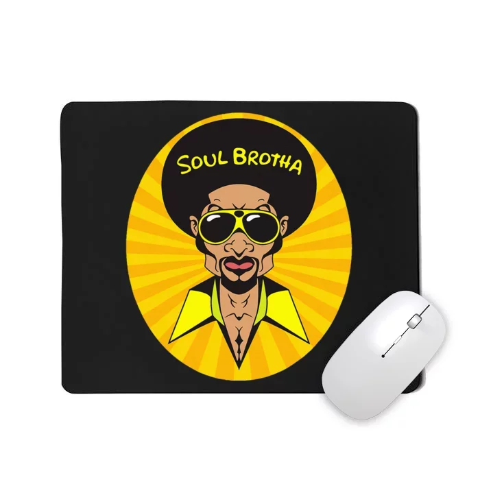 Funk Vintage 70s Costume Funky Afro Soul Music Mousepad