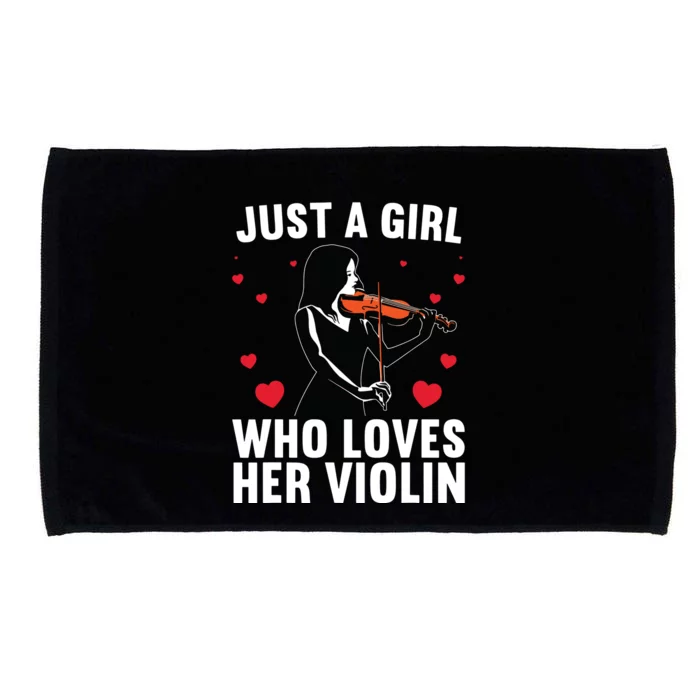 Funny Violin Art For Girl Women Violin Player Viola Lover Microfiber Hand Towel