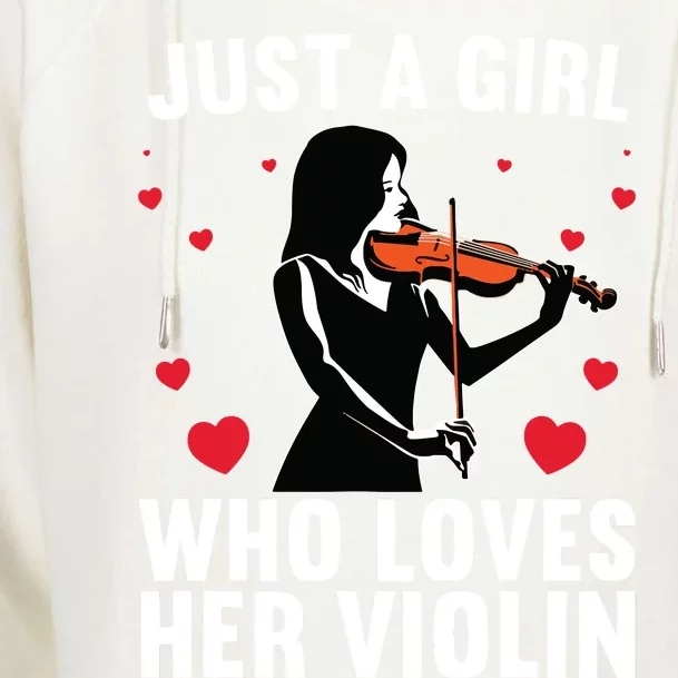 Funny Violin Art For Girl Women Violin Player Viola Lover Womens Funnel Neck Pullover Hood