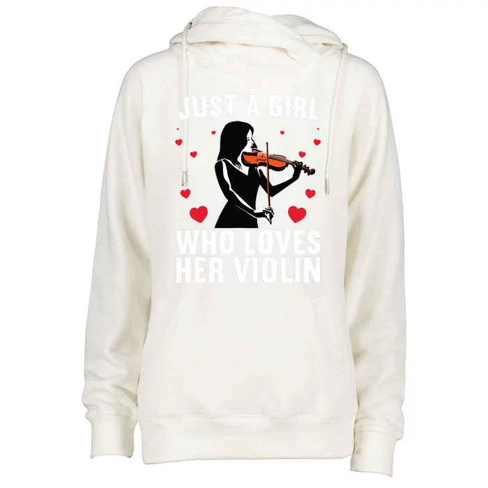 Funny Violin Art For Girl Women Violin Player Viola Lover Womens Funnel Neck Pullover Hood