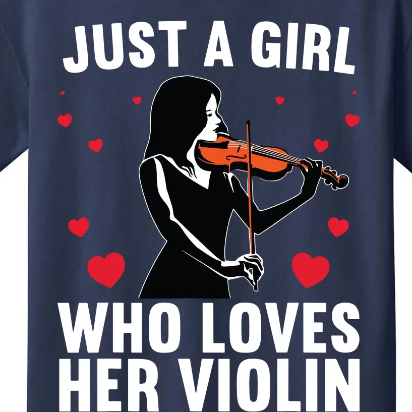 Funny Violin Art For Girl Women Violin Player Viola Lover Kids T-Shirt