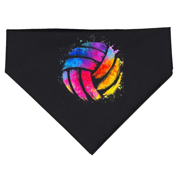 Funny Volleyball Art For Volleyball Lover Tshirtmin USA-Made Doggie Bandana