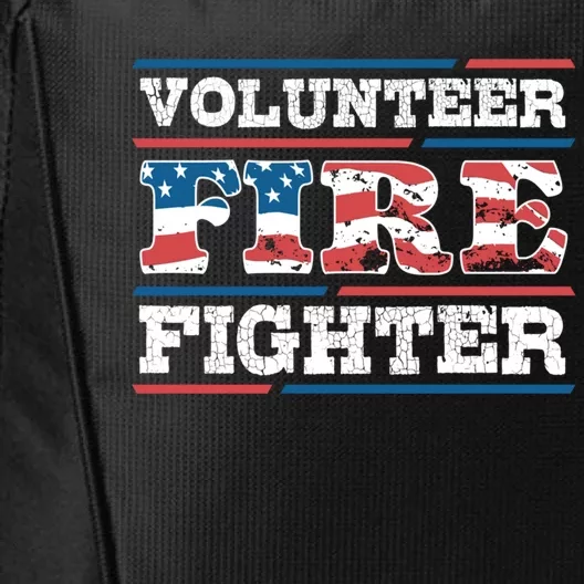 Firefighter Volunteer American Flag Fire Departt Fire Funny Gift City Backpack