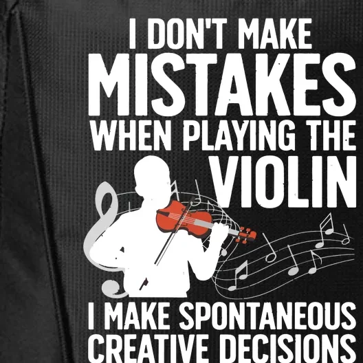 Funny Violin Art For Men Women Violinist Violin Player City Backpack