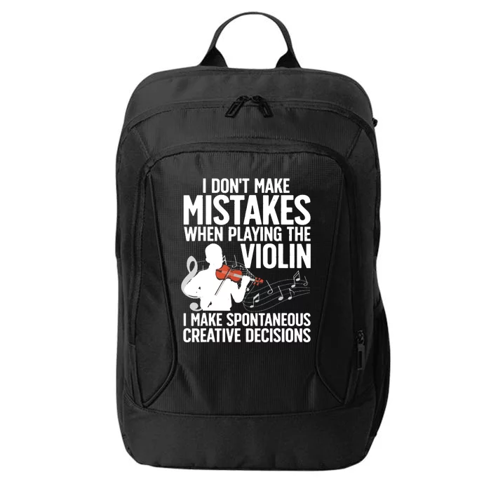 Funny Violin Art For Men Women Violinist Violin Player City Backpack