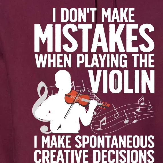 Funny Violin Art For Men Women Violinist Violin Player Premium Hoodie