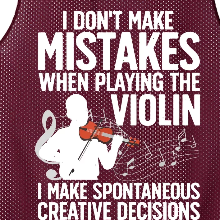 Funny Violin Art For Men Women Violinist Violin Player Mesh Reversible Basketball Jersey Tank