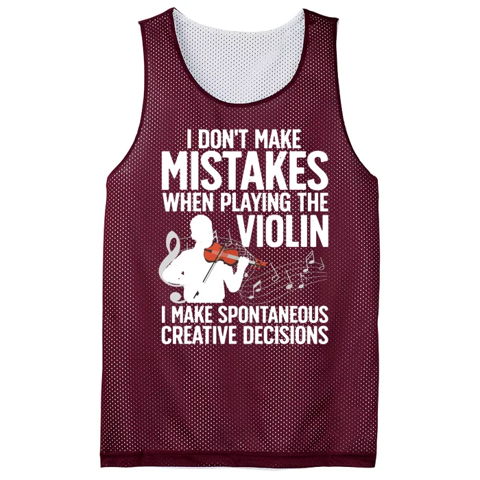 Funny Violin Art For Men Women Violinist Violin Player Mesh Reversible Basketball Jersey Tank