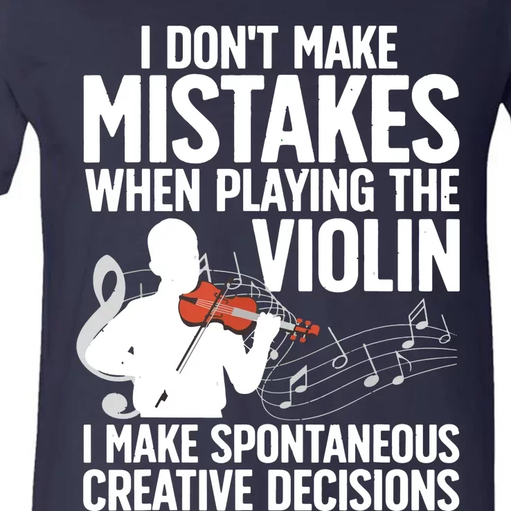 Funny Violin Art For Men Women Violinist Violin Player V-Neck T-Shirt