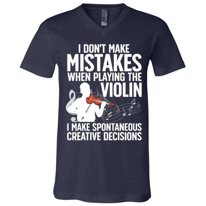 Funny Violin Art For Men Women Violinist Violin Player V-Neck T-Shirt