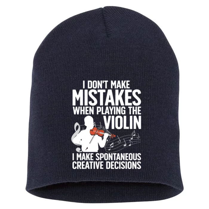 Funny Violin Art For Men Women Violinist Violin Player Short Acrylic Beanie