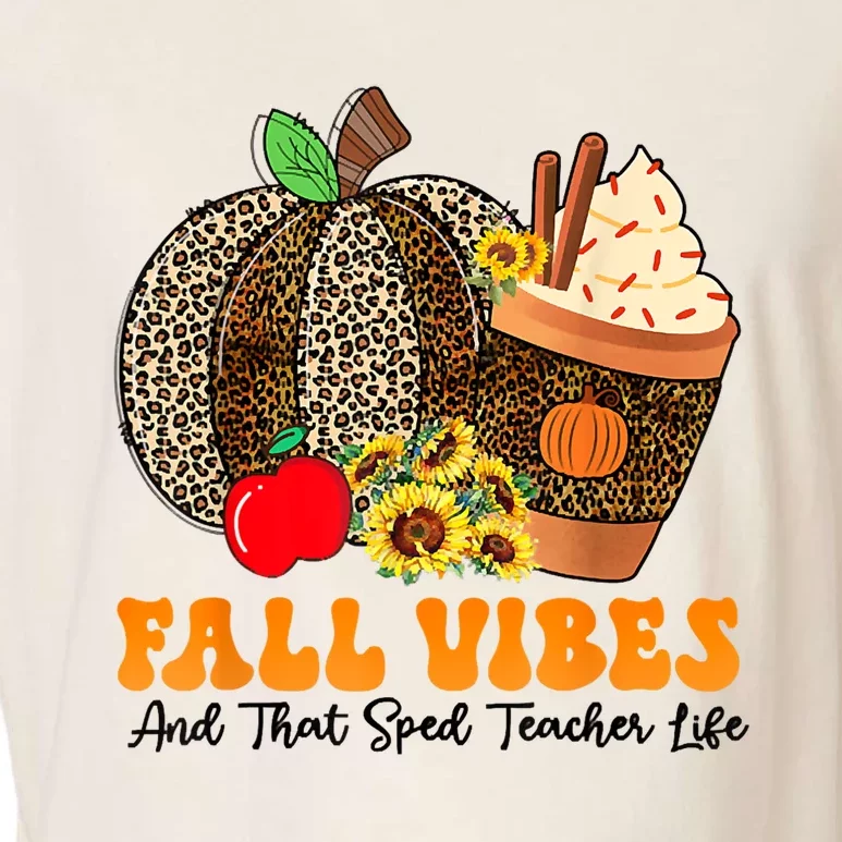 Fall Vibes And That Sped Teacher Life Thanksgiving Costume Garment-Dyed Women's Muscle Tee