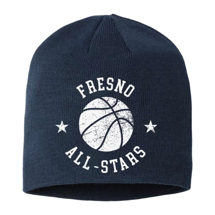 Fresno Vintage Allstars Retro 80s Basketball 8 1/2in Sustainable Knit Beanie