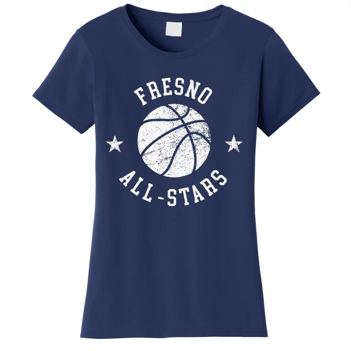 Fresno Vintage Allstars Retro 80s Basketball Women's T-Shirt