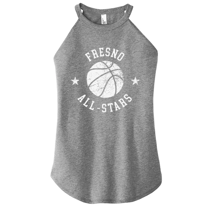 Fresno Vintage Allstars Retro 80s Basketball Women’s Perfect Tri Rocker Tank