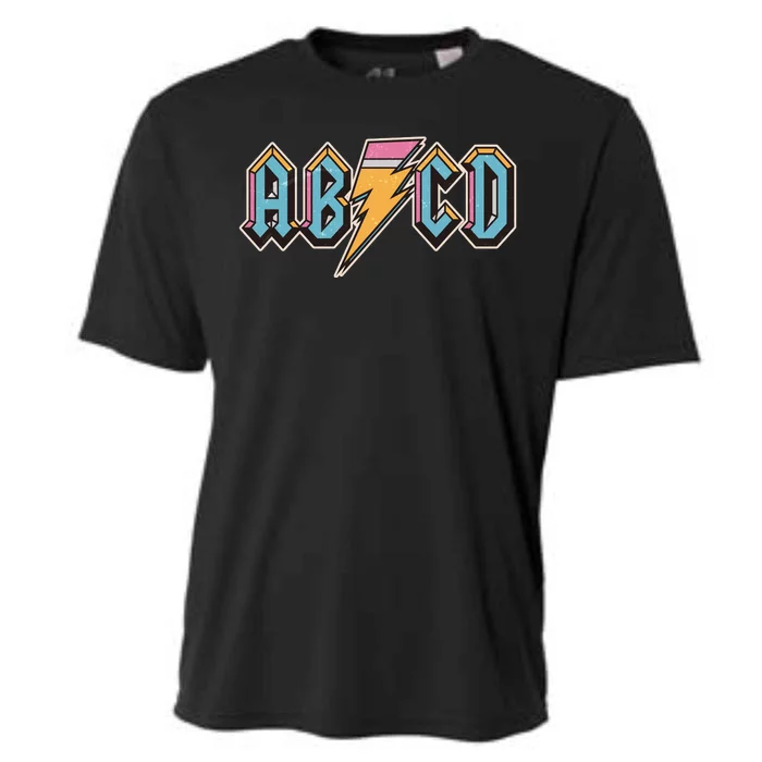 Funny Vintage ABCD Rock Logo Cooling Performance Crew T-Shirt