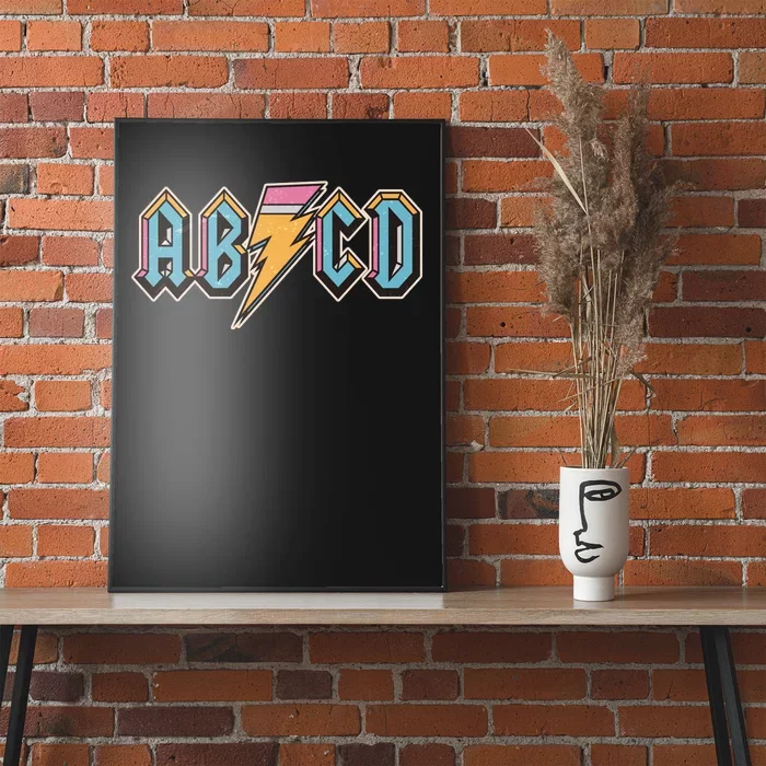 Funny Vintage ABCD Rock Logo Poster