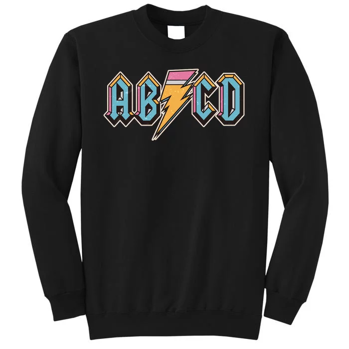 Funny Vintage ABCD Rock Logo Tall Sweatshirt